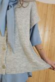 Etta Slouch Knit Layering Tank Light Grey Marl